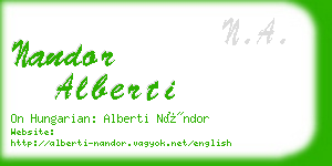 nandor alberti business card